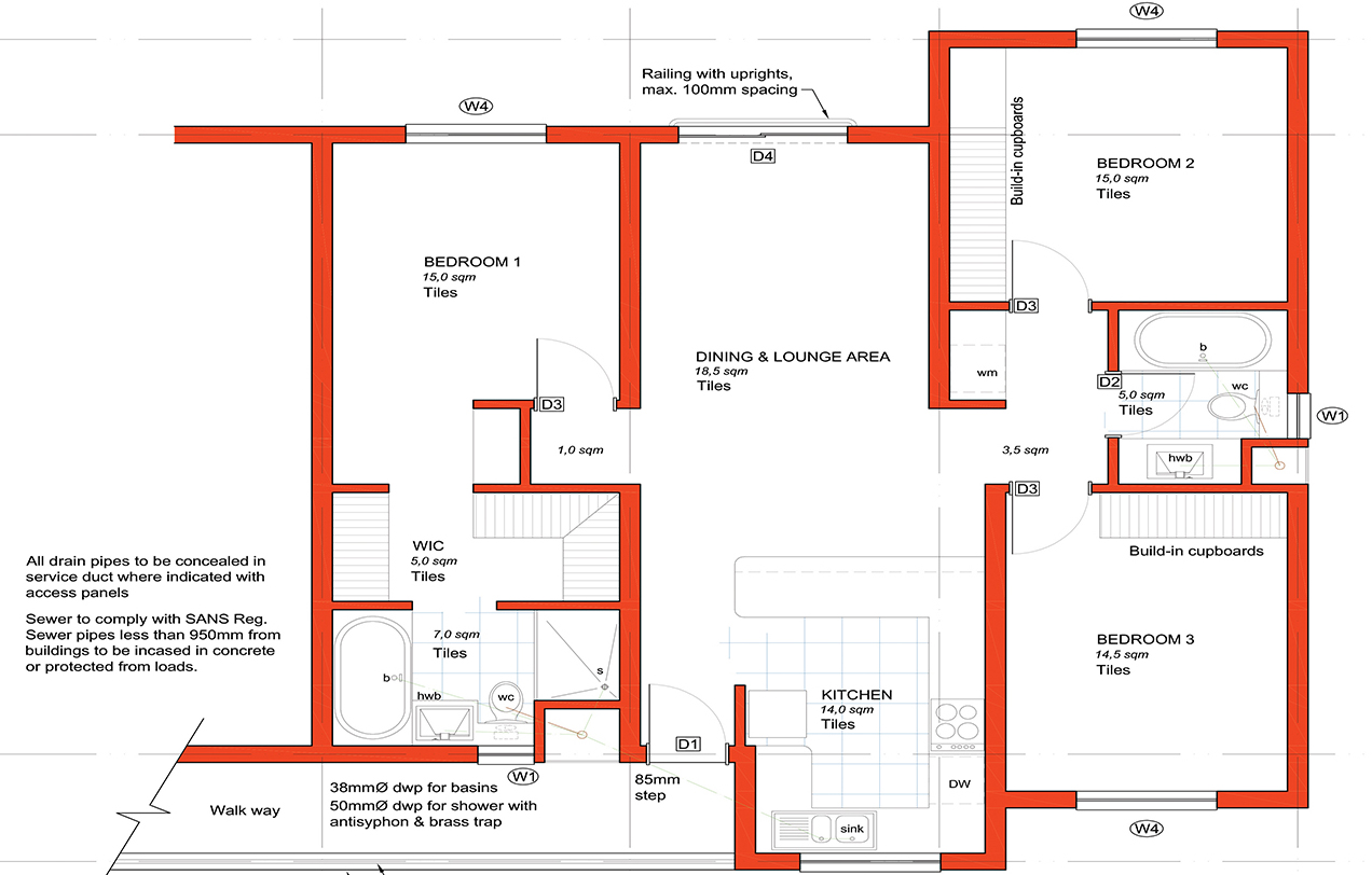 Three Bedroomed Unit Three Bedroomed Unit